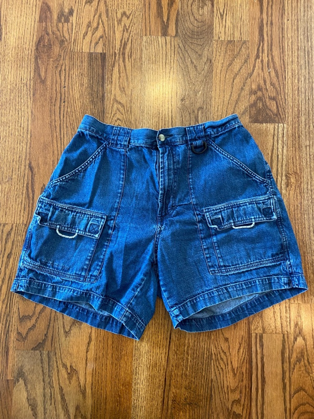 Vintage Y2K 2000s Columbia Denim 100% Cotton Cargo Shorts Women’s Large